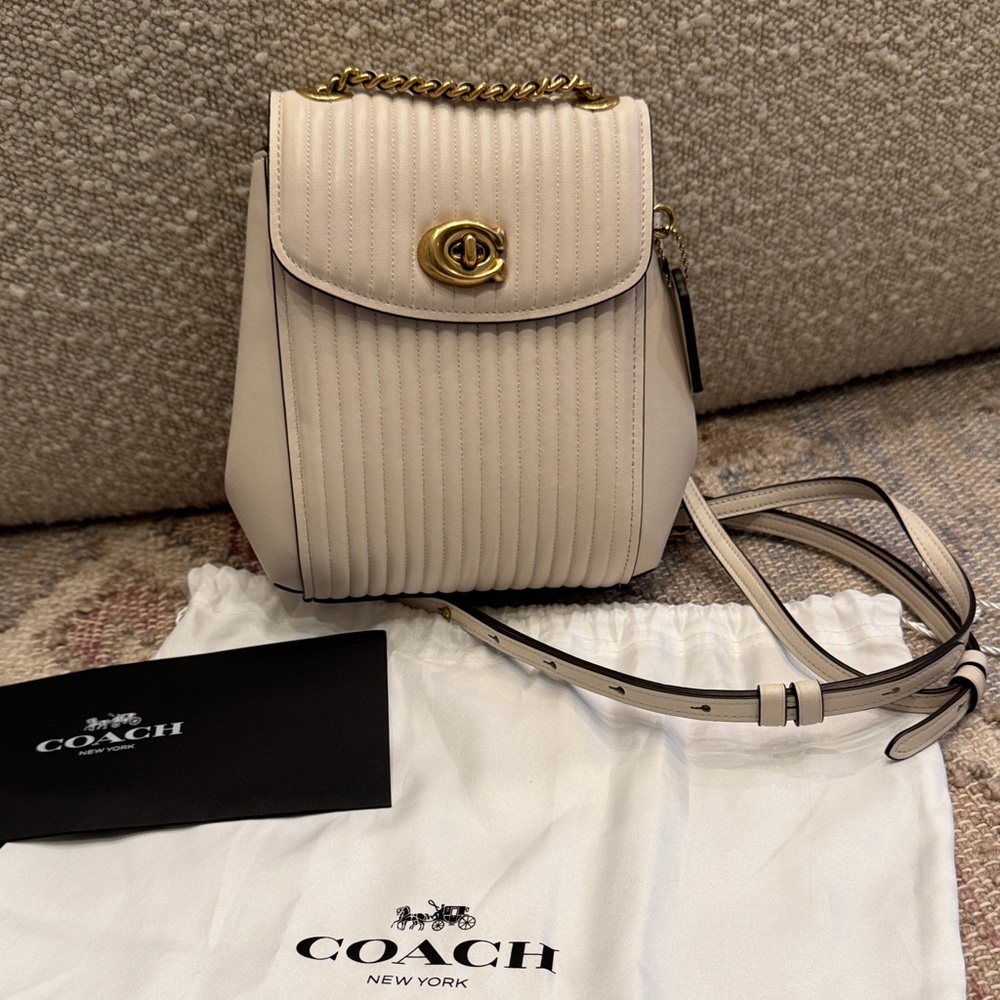 Coach leather mini backpack